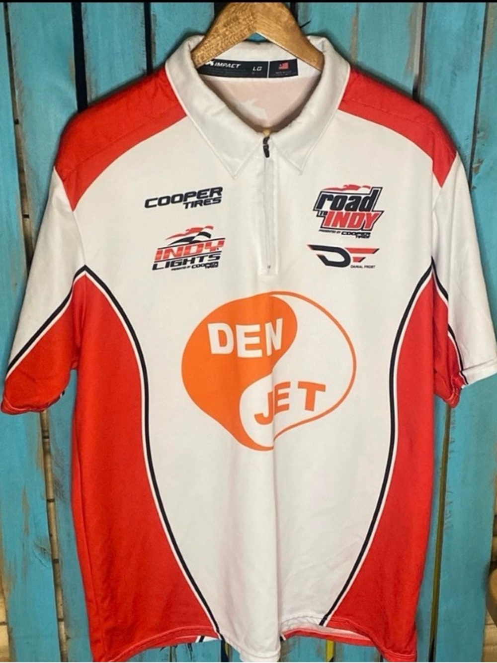 2021 Andretti Autosport Danial Frost Indy Lights crew jersey large partial zip